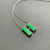 高冰种阳绿翡翠H锁骨链18k白金钻石镶嵌 商品缩略图0