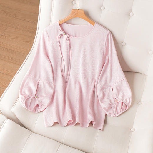 夏季新款，大码柔情小衫减龄中国风衬衫女宽松T恤上衣DB-2835 商品图0