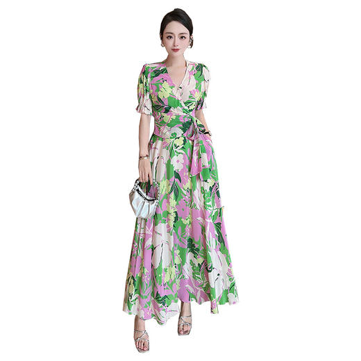 HR WS28089气质时尚潮流印花两件套裙 商品图4