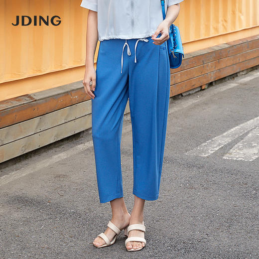 【商场同款】CJTI511 活力蓝色！宽松有度香蕉裤 显瘦舒适 轻薄透气 减龄好穿 商品图0