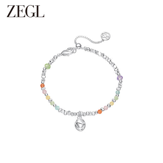 ZEGL设计师夏日冰透小彩串手链女生轻奢小众精致夏季闺蜜度假手饰 商品图3
