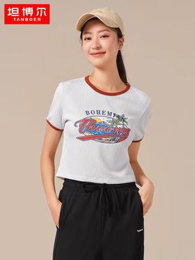 坦博尔女士T恤3230216白色，黑色