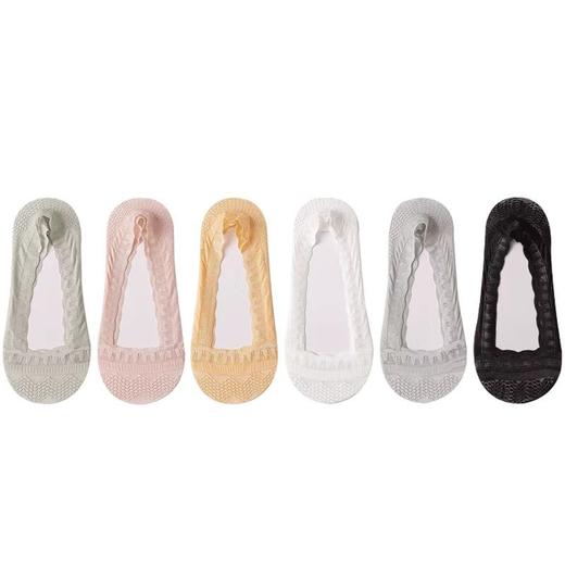 【7双装！穿似未穿！】薄如蝉翼，清凉透气，舒适新体验，镂空透气不闷脚，降温凉爽更舒适女船袜蕾丝短袜子 商品图4