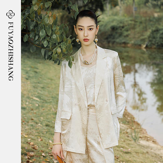 IWY/扶摇系列 夏季高级感复古提花外套23FYC126 商品图0