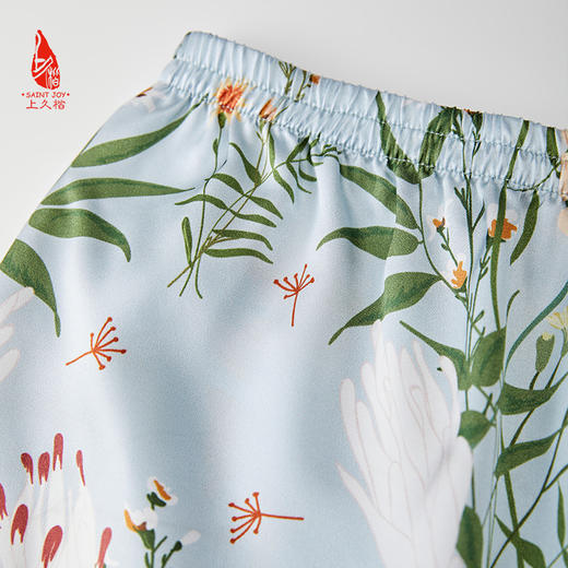 SAINTJOY/上久楷女式蓝灰色印花短袖睡衣套装  JWS21009 商品图11