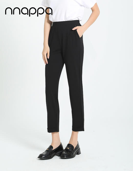 九分翻边珠链小直筒裤29246 商品图1