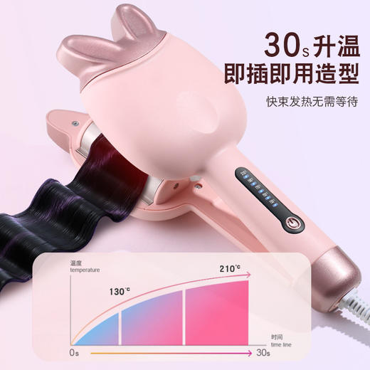 【创造自然水波纹，蓬松懒人卷发！】蛋蛋卷头卷发棒负离子蛋卷电夹板水波纹32mm蓬松懒人卷发神器 商品图0