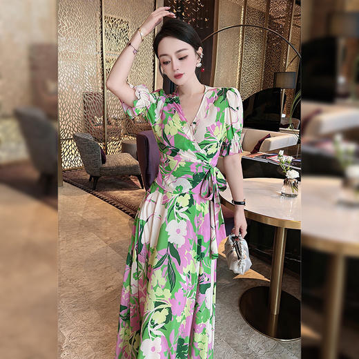 HR WS28089气质时尚潮流印花两件套裙 商品图2