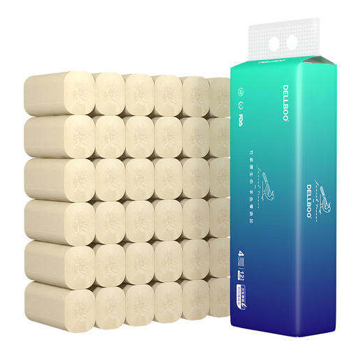 良布（DELLBOO）良布纯竹浆无芯扁卷4层 商品图2