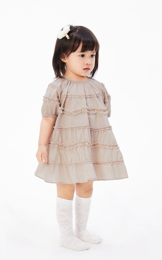 jnby  23年夏款  长绒棉蛋糕短袖连衣裙  YN6G12520 商品图2