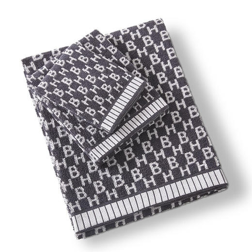 【分仓直发包邮】HB LOGO提花毛浴巾三件套HBMJ-001-3 商品图2