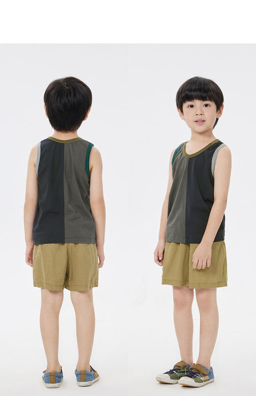 jnby  23年夏款  长绒棉个性撞色背心  1N6012520 商品图7