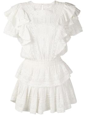 LOVESHACKFANCY - STELLA DRESS - ANTIQUE WHITE - 连身裙 - 白色