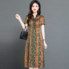 夏季新款，短袖裙气质女装宽松休闲中长裙妈妈装印花连衣裙QYM-HSY-I23A786-Y 商品缩略图0