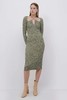 Jonathan Simkhai - ELIJAH MARLED COMPACT RIB MIDI DRESS-MIDNIGHT MULTI -  女装  - 连身裙 - 绿色 商品缩略图0