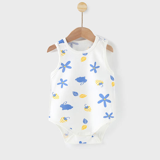 【捡漏价49元/4件】婴儿夏季A类纯棉，无袖三角包屁衣，无荧光剂，清爽不闷汗，新生儿，网眼透气，哈衣宝宝爬服连体衣 商品图12