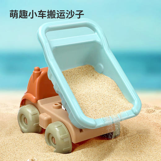 释放宝宝玩沙天性】纽奇儿童沙滩玩具套装 海边挖沙挖土铲子工具推车 商品图2