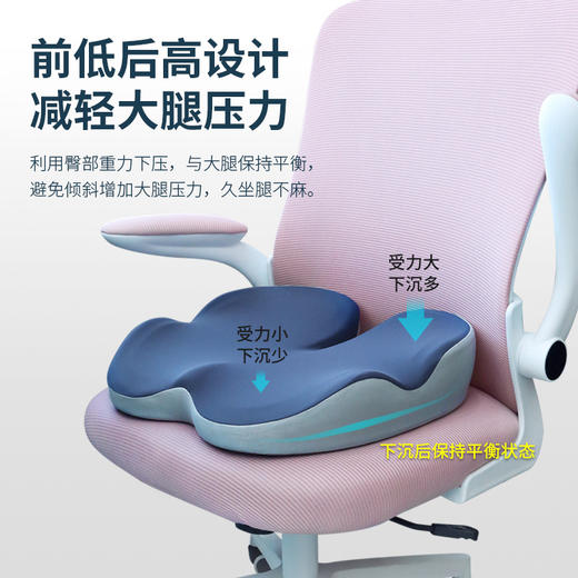 「沉浸式包裹！记忆棉坐垫」坐垫屁垫慢回弹记忆棉不塌陷办公室椅子坐垫四季通用居家布艺 商品图1