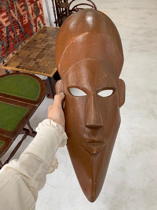 非洲中古木雕面具挂饰 大尺寸AU194 商品图0