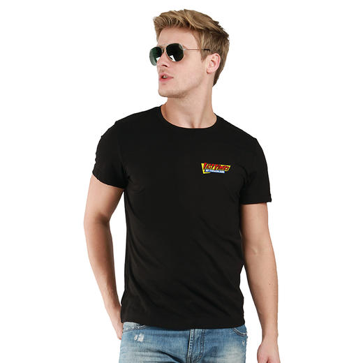 自由基地夏季新款男女通勤美式街头机车摩托车图案印花短袖T恤衫 NMT-1987 商品图1