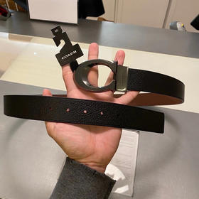 稀有款！Coach C字头双面男士宽版皮带38mm