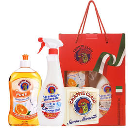 大公鸡管家 衣物清洁洗护用品多功能清洁剂家庭清洁 红色套盒装 3件套