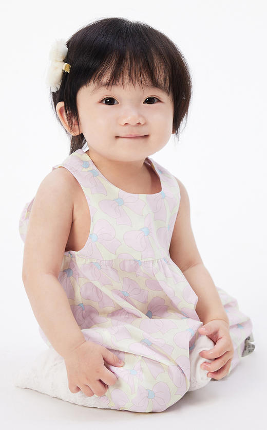 jnby 23年夏款  长绒棉蝴蝶结外出连体衣  YN6F12100 商品图2