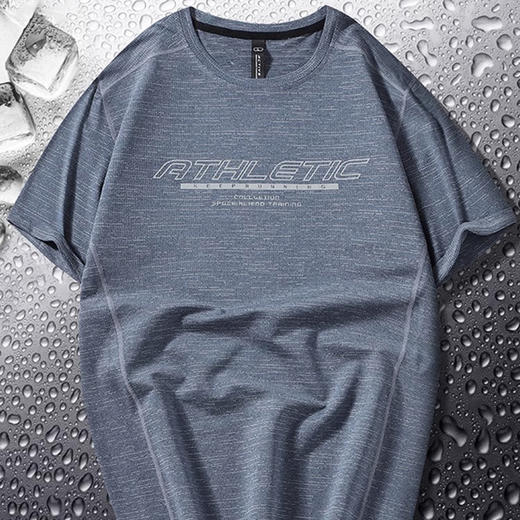 跃牌【跃LEAP-ACTIVE】系列运动T恤男夏季透气吸汗速干健身衣宽松轻薄圆领休闲跑步T上衣R431 商品图2