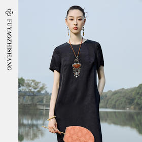 IWY/扶摇系列 夏季国风提花宽松连衣裙23FYQ147