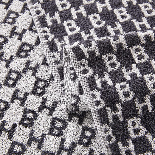 【分仓直发包邮】HB LOGO提花毛浴巾三件套HBMJ-001-3 商品图3