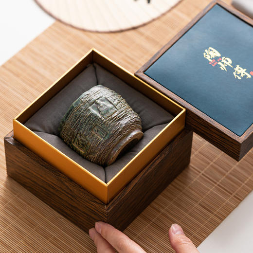 敦煌印象青铜釉禅泥主人杯手工茶盏日式志野烧复古陶瓷茶杯品茗杯 商品图3