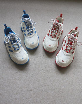 急茬儿的啊 速来抄底 哈！情侣段 巴黎&草 联名款 三代 小厚底 老爹鞋 2色入