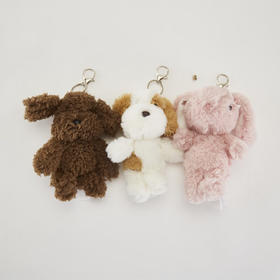 钥匙扣挂件 软趴趴 粉色大耳兔 S/白色小狗 S/棕色小狗 S
