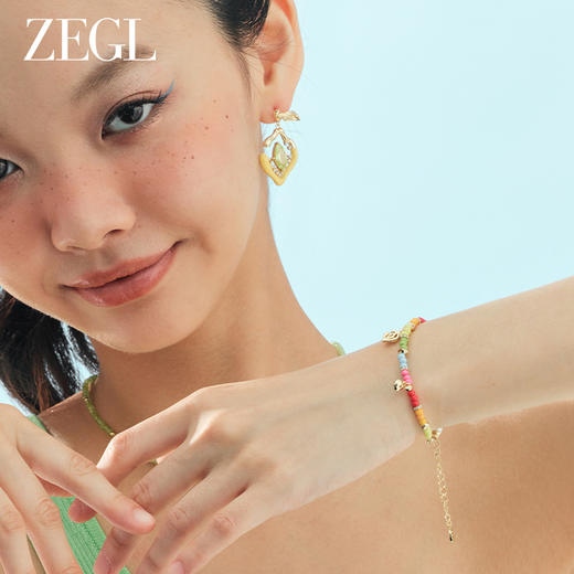 ZEGL设计师缤纷水果系列芒果耳环女2023年新款耳钉银针夏天耳饰品 商品图5