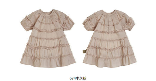 jnby  23年夏款  长绒棉蛋糕短袖连衣裙  YN6G12520 商品图8