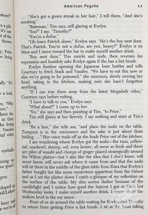 【中商原版】美国精神病人（原著） 英文原版 American Psycho (Picador Classic) Bret Easton Ellis 惊悚小说 商品图7