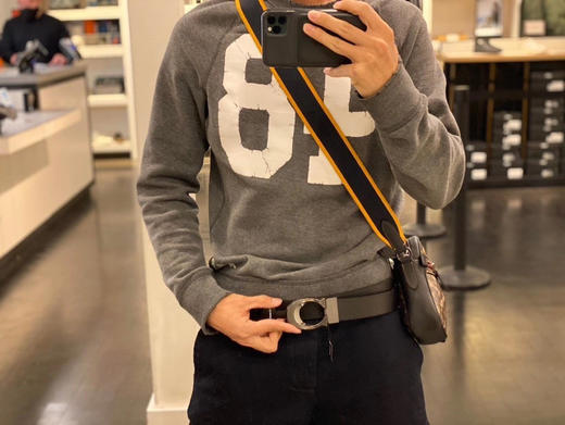 稀有款！Coach C字头双面男士宽版皮带38mm 商品图4