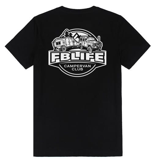 自由基地夏季新款户外山系露营拖挂房车图案印花短袖休闲T恤半袖 NMT-2010 商品图3