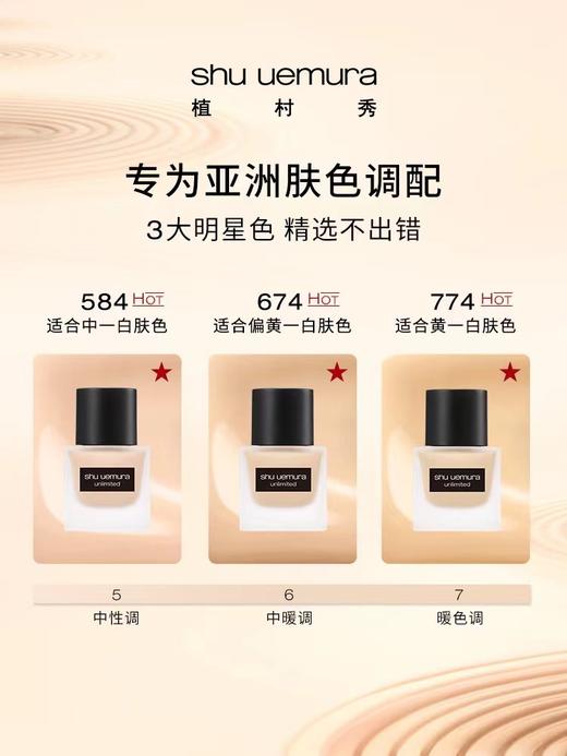 【中小样】植村秀羽纱持妆粉底液（584中一白）10ml  商品图4