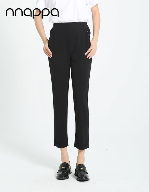 九分翻边珠链小直筒裤29246 商品图0