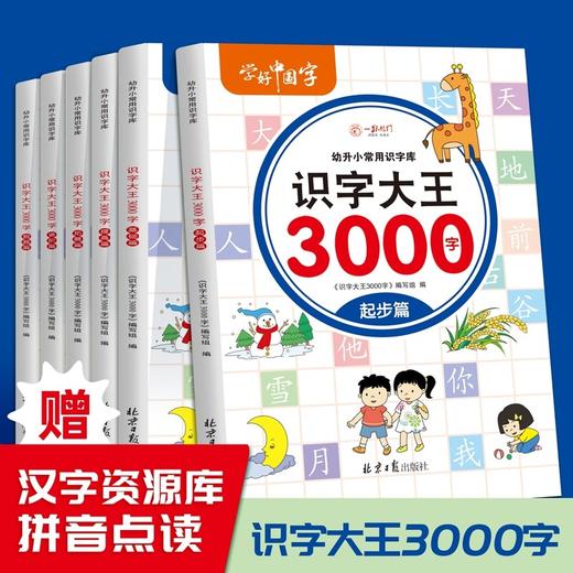 识字大王3000字幼儿园识字书幼儿2-3-6岁认字学好中国字有声伴读早教启蒙书籍学前班儿童看图入门识字大王汉字书 学前启蒙认字神器 商品图0