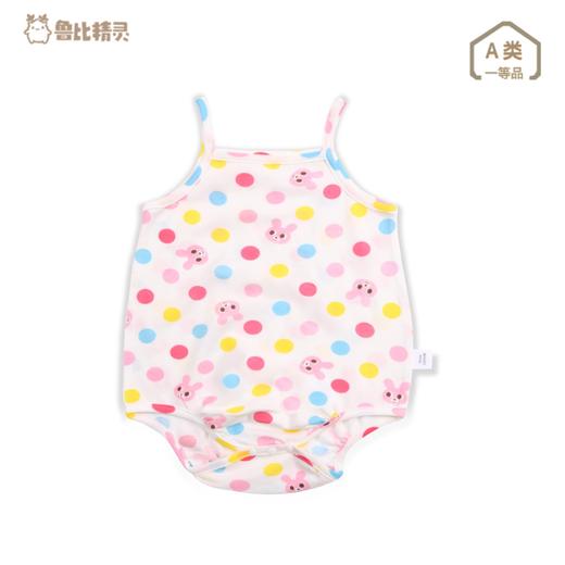 【爽肤云朵棉 亲肤舒适】婴儿可爱超萌吊带哈衣夏季薄款女宝宝甜美满印背心连体衣外出爬服 商品图5