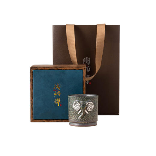 敦煌青铜釉万象主人杯志野烧手工茶杯品茗杯日式轻奢复古茶盏杯子 商品图3