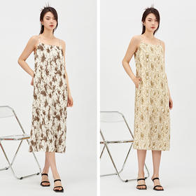 【积分兑换】阿菁娜气质印花女夏连衣裙F28X212015
