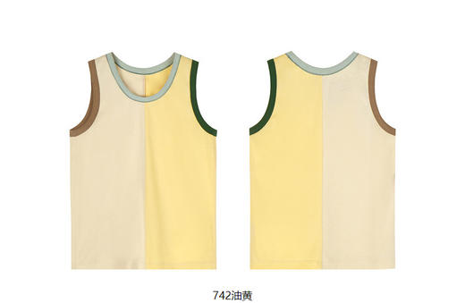 jnby  23年夏款  长绒棉个性撞色背心  1N6012520 商品图10