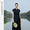 IWY/扶摇系列 夏季缎面提花V领连衣裙23FYQ137 商品缩略图3
