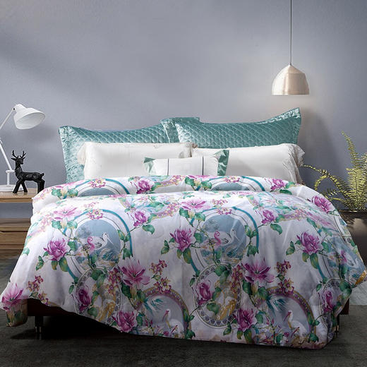 【分仓直发包邮】富安娜蚕丝夏被-白沚临鸳 商品图0