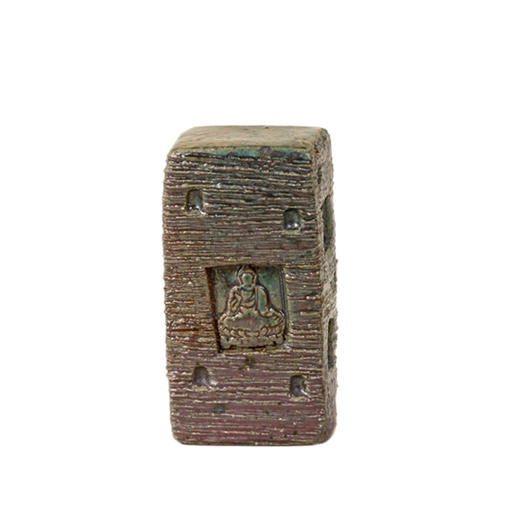 敦煌印象青铜釉盖置茶桌面复古茶玩摆件盖碗茶壶茶漏盖托盖子架 商品图3