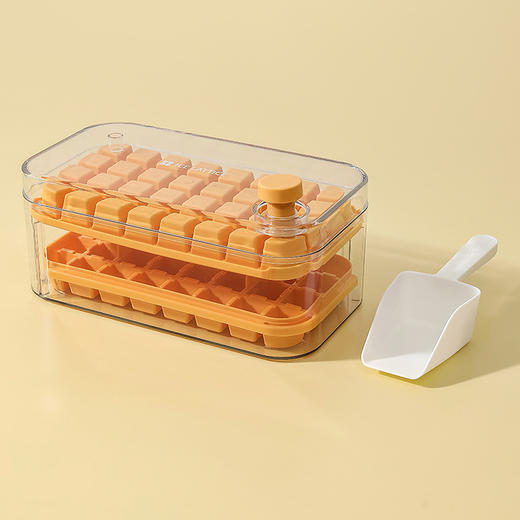 【懒人常备！按压式冰格一按出冰家用冰冰格模具】多格组合清洗方便防尘隔味 创意大容量储冰制粉丝专属 商品图7