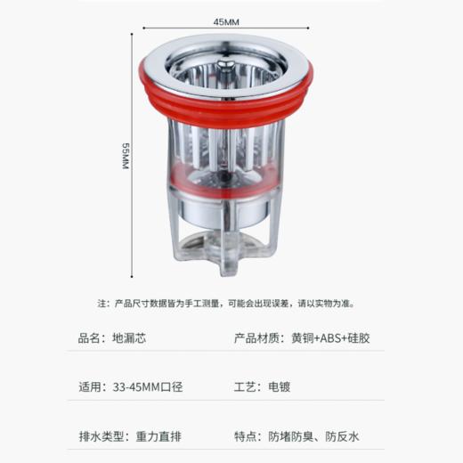 【买1送1】免安装通用型磁悬浮自闭过滤地漏芯【3-555】 商品图6